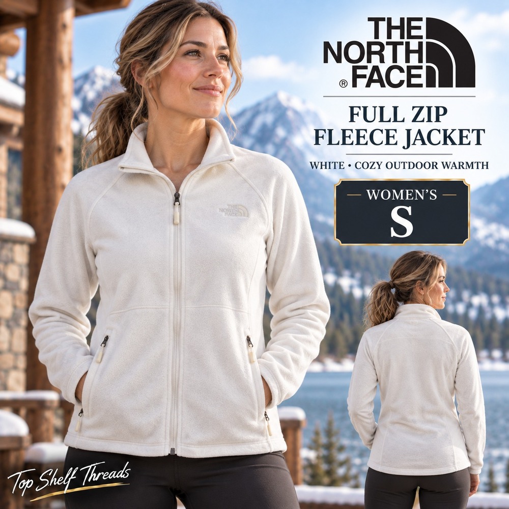 The North Face Glacier Alpine Women S Cream TKA 100 Full Zip Fleece Trail Jacket